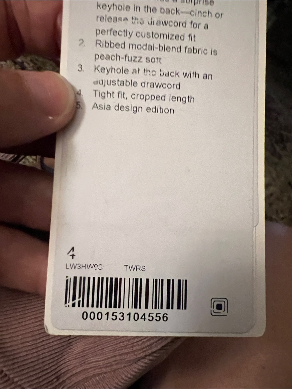 Lululemon Soft Ribbed Keyhole top - Picture 6 of 6